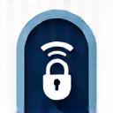 Icona di una serratura digitale controllata da uno smartphone